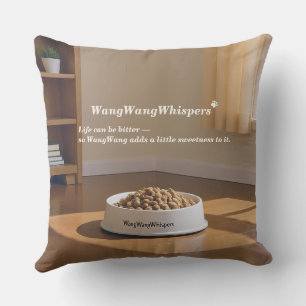 Shar Pei Puppy - Soft Serenity by WangWang Throw Pillow
