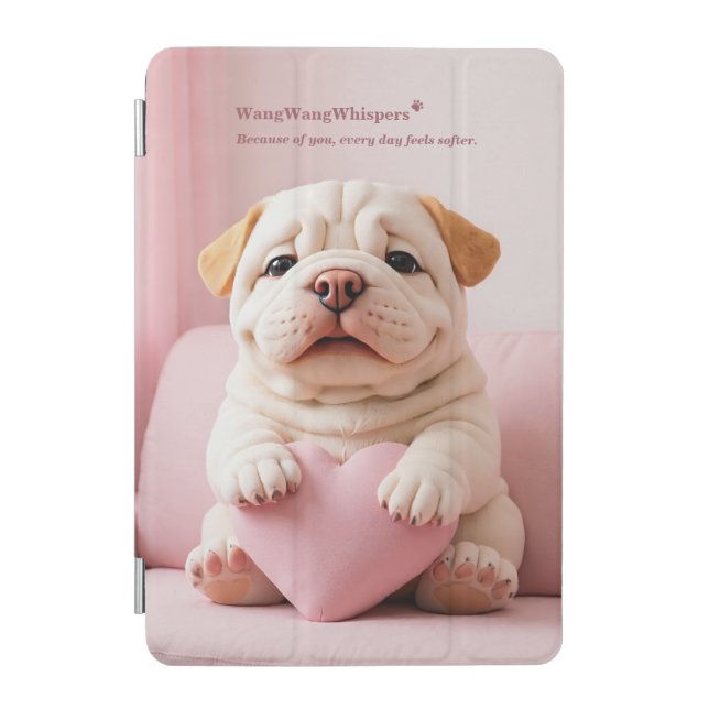 Shar Pei Puppy – Sweet Embrace by WangWang iPad Mini Cover (Front)