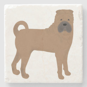 Shar Pei Stone Coaster