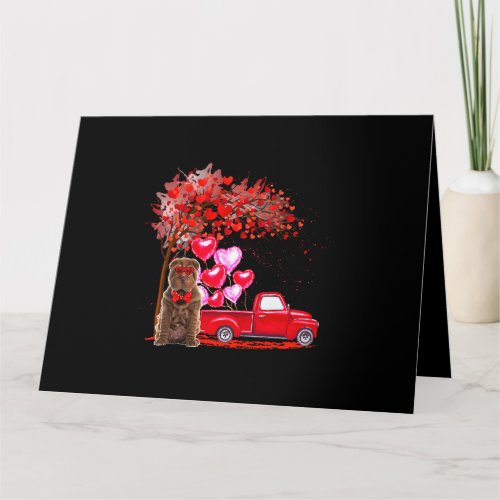 Shar Pei Sunglasses Hearts Tree Pickup Truck Lover Card