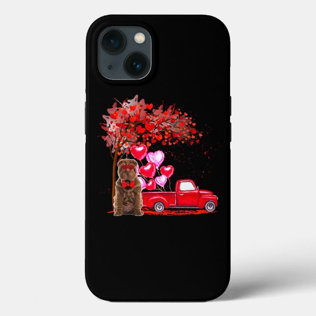 Shar Pei Sunglasses Hearts Tree Pickup Truck Lover Case-Mate iPhone Case (Back)