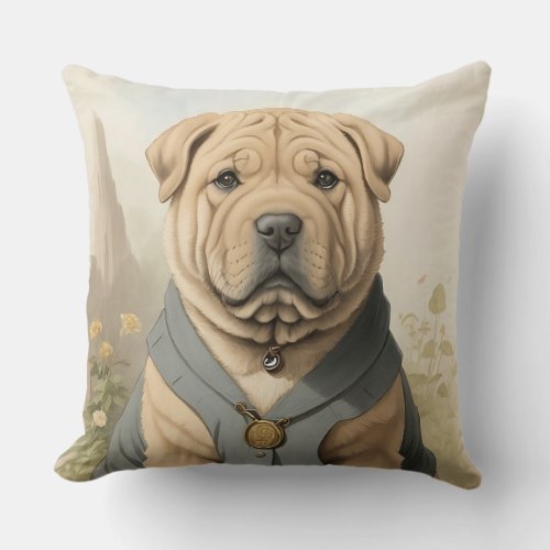 Shar_Pei Throw Pillow