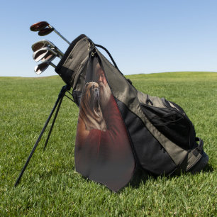 Shar Pei With Santa Claus Festive Christmas Golf Towel