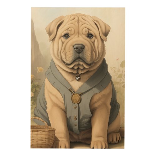 Shar_Pei Wood Wall Art