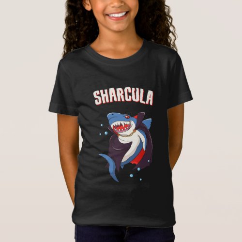 Sharcula Funny Dracula Shark Vampire Halloween T_S T_Shirt