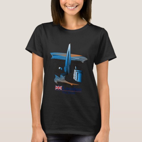 Shard of Glass London Bridge Tube Rail Station Eng T_Shirt