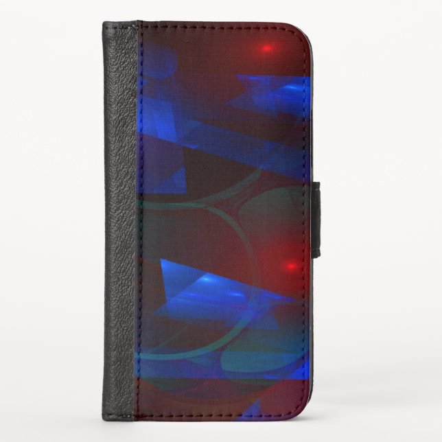 Shards 3D Flame Fractal iPhone Wallet Case (Front)
