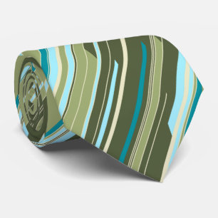 Shards Geometric Striped Olive Two-sided Tie