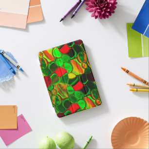 Shards hot colors, rounded off circles and shapes iPad mini cover