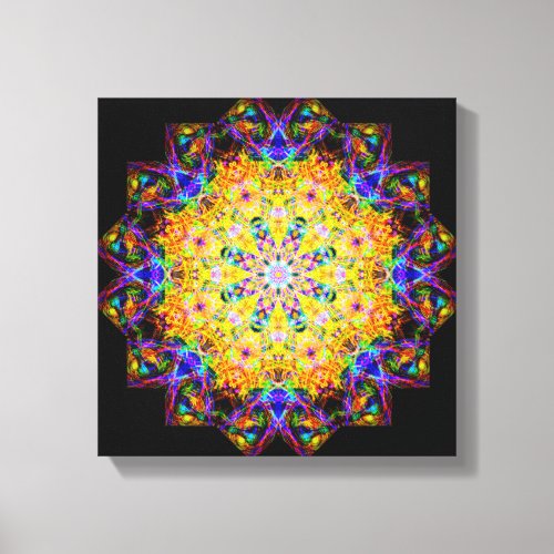 Shards of Glass Mandala Canvas Print