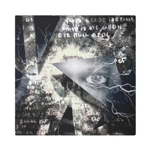 Shards of reality metal print