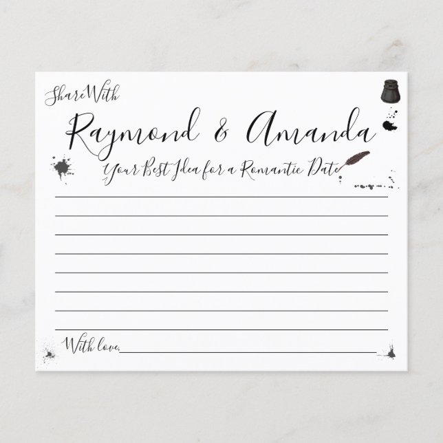 Share a Date Idea for Couple Bridal Shower card Flyer (Front)