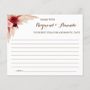 Share a Date Idea for Couple Bridal Shower card Flyer