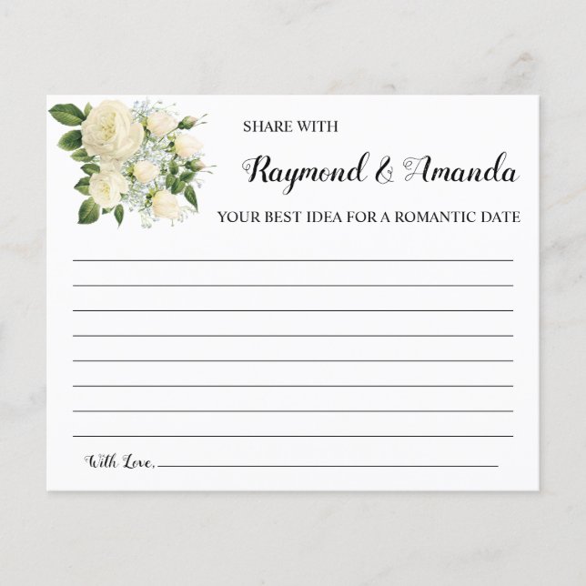 Share a Date Idea for Couple Bridal Shower Card Flyer (Front)