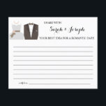 Share a Date Idea for Couple Bridal Shower card Flyer<br><div class="desc">Make it your own by adding your text (and personal photos). To access advanced editing tools,  please go to "Personalize",  scroll down and press the "click to customize further" link. See the full collection for all matching designs!</div>