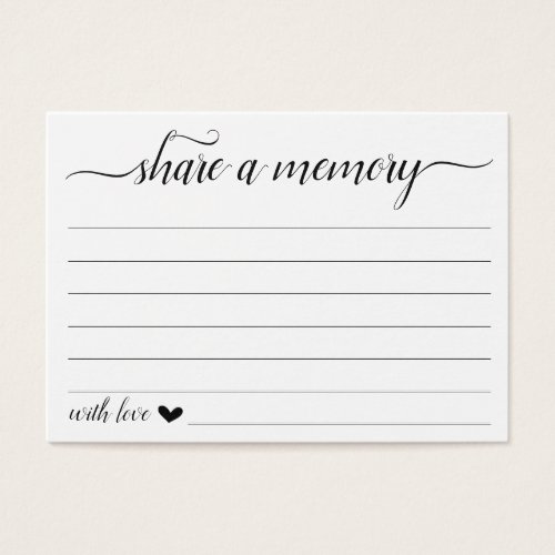 Share a Memory Cards for Funeral Birthday etc