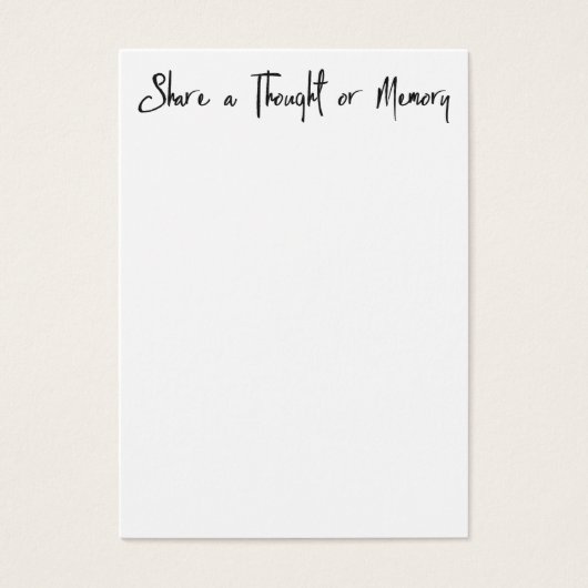 Share a Memory Celebration of Life Memorial Card M (Front)