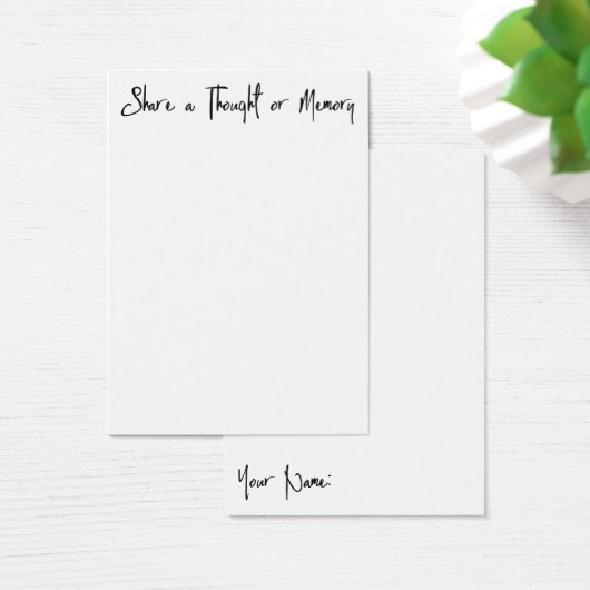 Share a Memory Celebration of Life Memorial Card M (Desk)