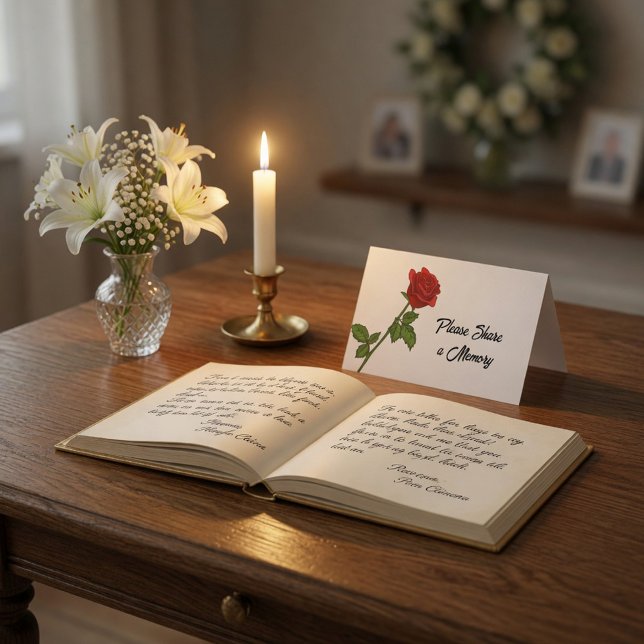 Share a Memory Custom Memorial Table Tent Card (Creator Uploaded)