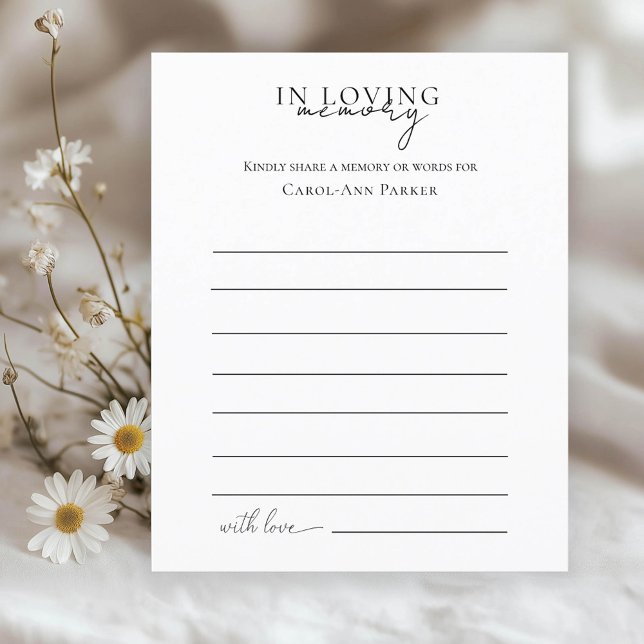 Share a Memory Funeral Service Attendance (Creator Uploaded)