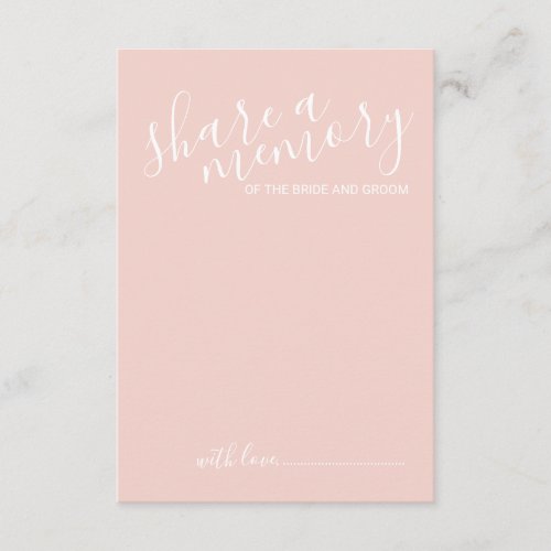 'Share a Memory' Modern Script Wedding