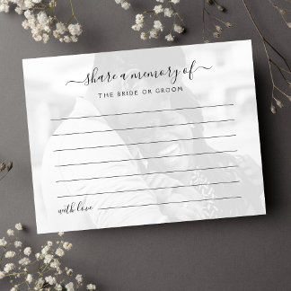 Share A Memory Photo Wedding Postcard