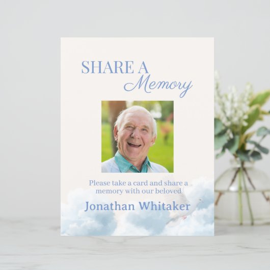 Share A Memory Sign Funeral Template (Standing Front)