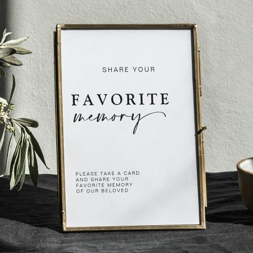 Share a Memory Sign  Guest Book Alternative