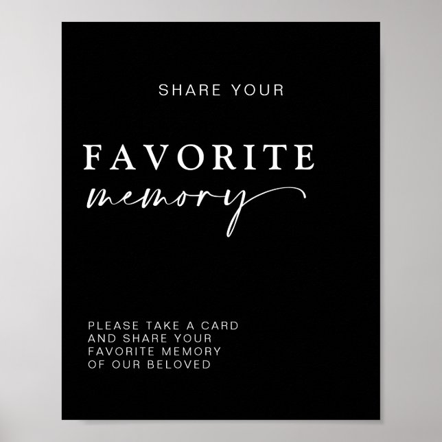 Share a Memory Sign | Guest Book Alternative (Front)