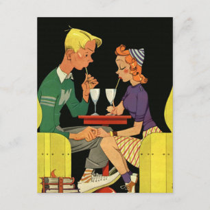 Share a Milk Shake -Vintage Wedding Invitation