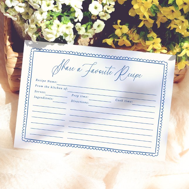 Share A Recipe Whimsical Hand Drawn Bridal Shower (Creator Uploaded)