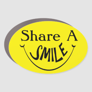 Share A Smile Car Magnet