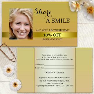 Share A Smile Gold Referral Business Card