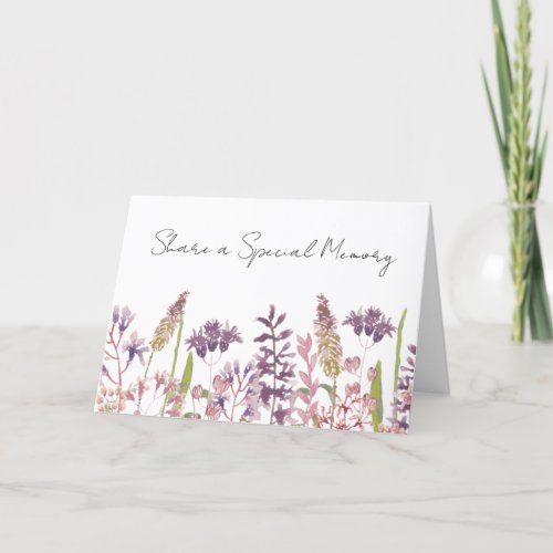 Share a Special Memory Table Card