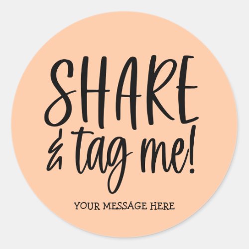 Share and Tag Me Instagram Small Business Sticker