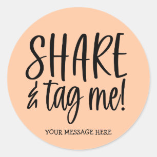 Share and Tag Me Instagram Small Business Sticker