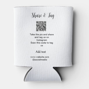 Share and tag on Instagram scan QR add website  Can Cooler