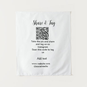 Share and tag on Instagram scan QR add website  Tapestry