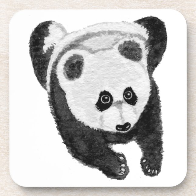 Share Down Panda Beverage Coaster (Front)