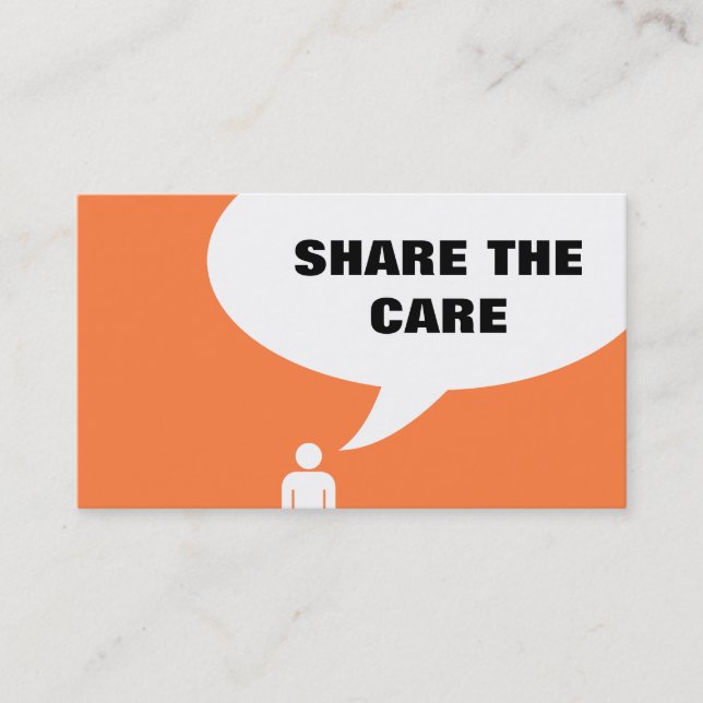 share the care speech bubble referral card (Front)