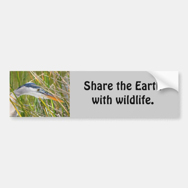 Share the Earth with Wildlife Bumper Sticker (Front)