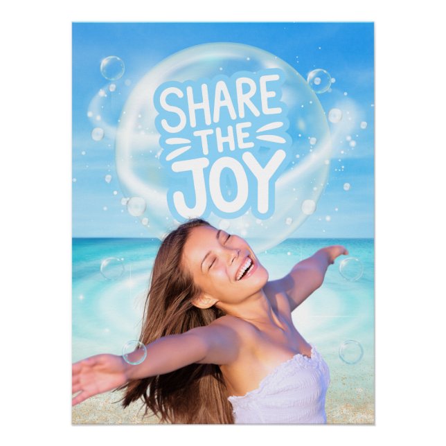 Share the Joy Inspirational Beach Poster (Front)