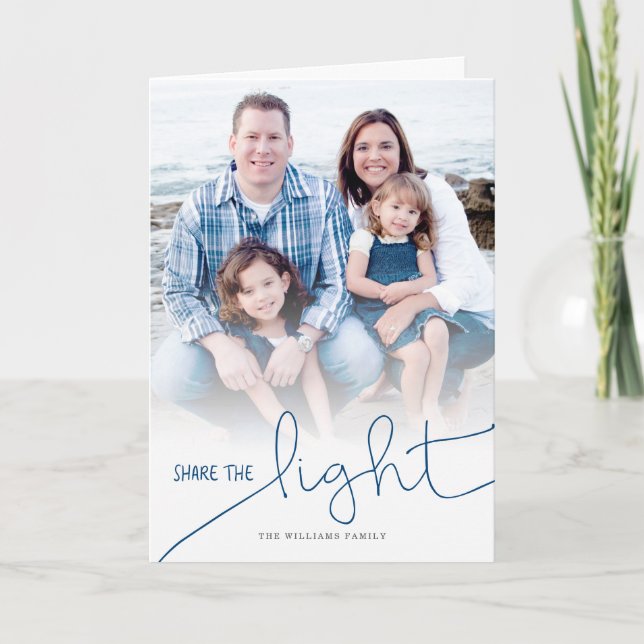 Share the Light Hanukkah Photo Card (Front)