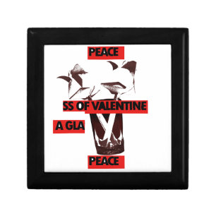 Share the Love: A Glass of Valentine Peace Art Gift Box