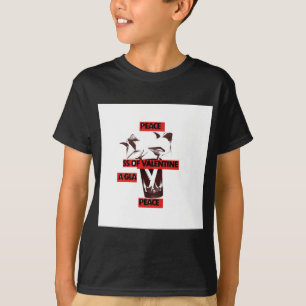 Share the Love: A Glass of Valentine Peace Art  T-Shirt