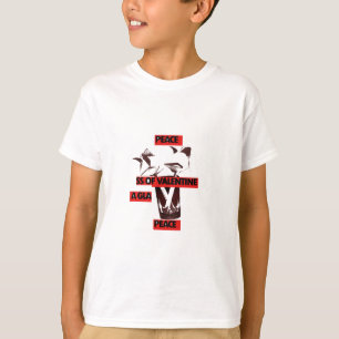 Share the Love: A Glass of Valentine Peace Art  T-Shirt