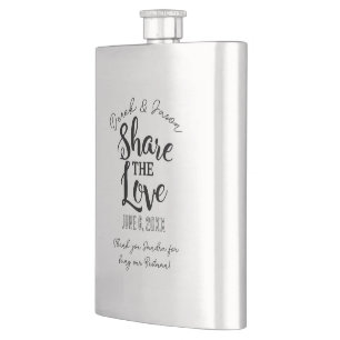 Share the love best man, groomsman, gift idea hip flask