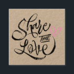 Share the love brown kraft black script typography referral card<br><div class="desc">Share the love brown kraft black script typography</div>