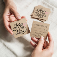 Share the love brown kraft black script typography