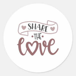 Share the Love Classic Round Sticker